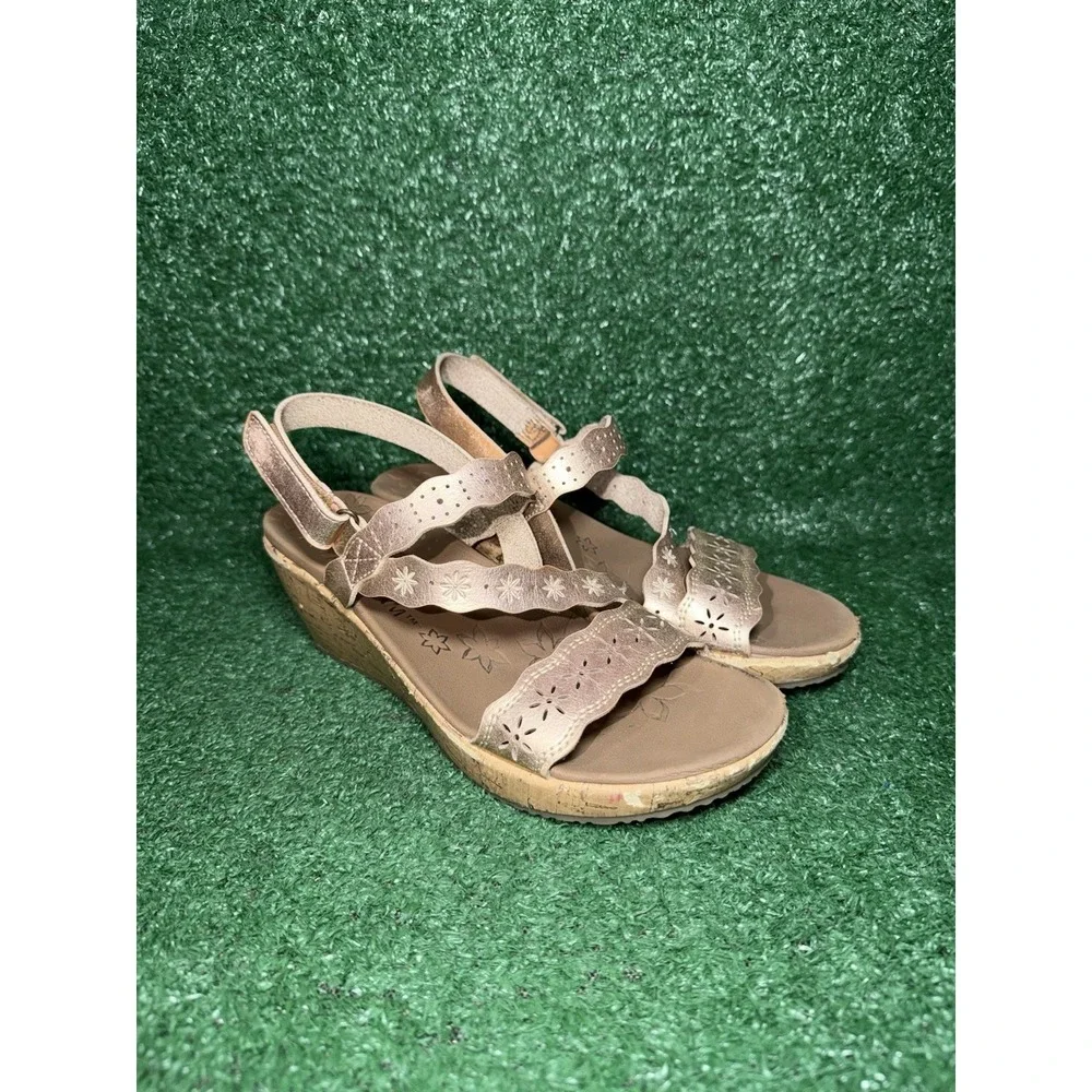 Skechers Sandals Womens Size‎ 5 Cali Beverlee Cherished Aura Wedge Brown Slip On